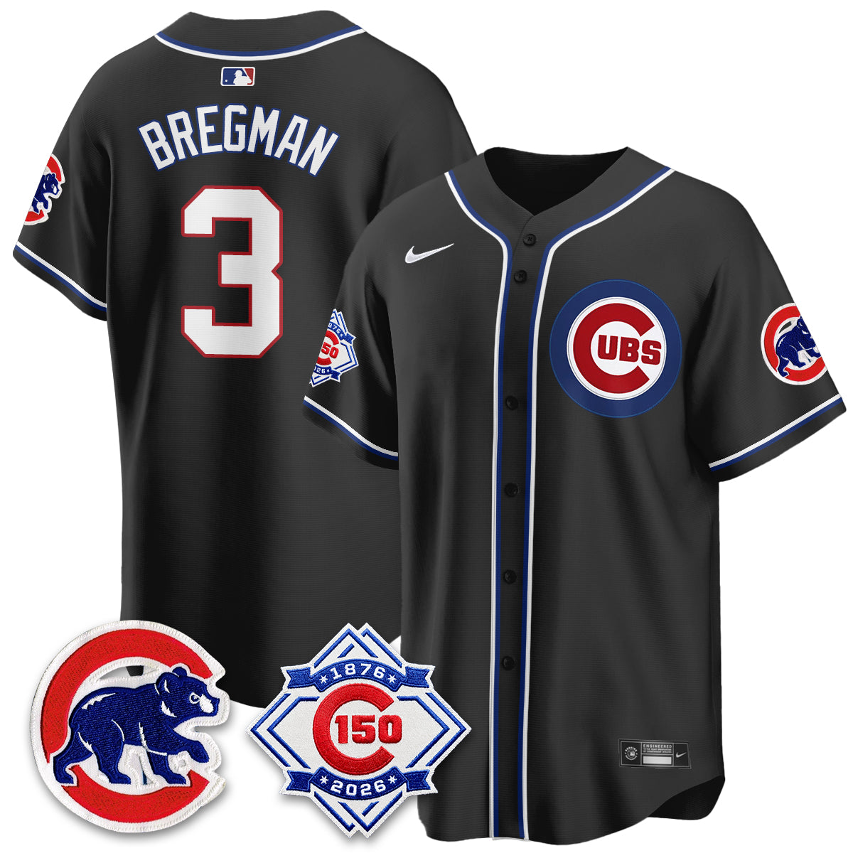 CHC 150th Anniversary Black Out Style Vapor Premier Limited Jersey - All Stitched-DTD