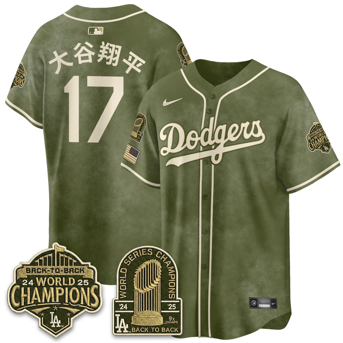 LAD New Era Olive 2026 Armed Forces Day Jersey -All Stitched-DTD
