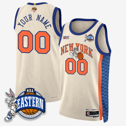 NYK 2026 NBA Finals x Bunny Vapor Custom Jersey - Stitched-DTD
