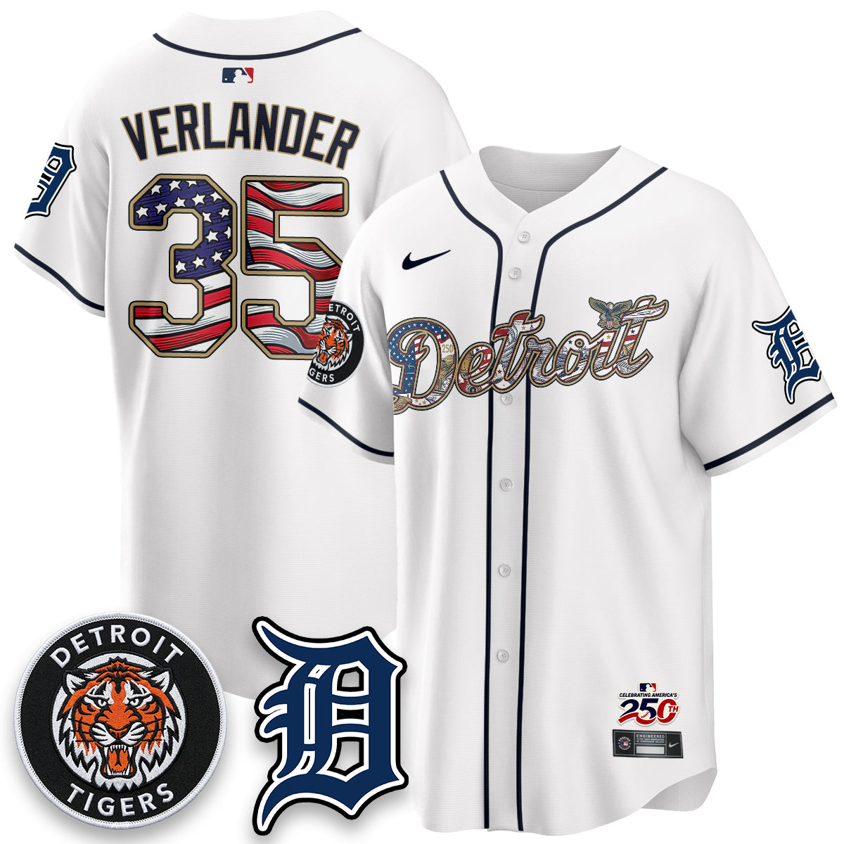 DET 2026 Independence Day USA Vapor Limited Jersey - Stitched-DTD