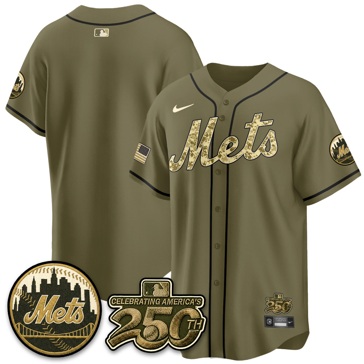 NYM Armed Forces Day Vapor Premier Limited Jersey - All Stitched V2-DTD
