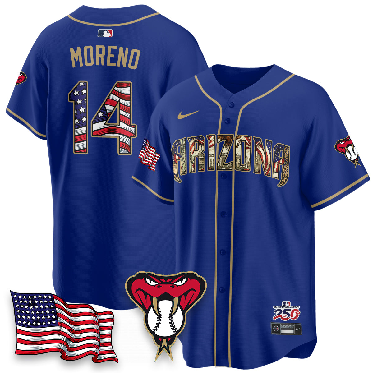 ARI 2026 Independence Day USA Vapor Limited Jersey - Stitched-DTD