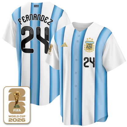 Argentina Soccer National Team x Baseball Vapor Limited Jersey - Stitched-DTD