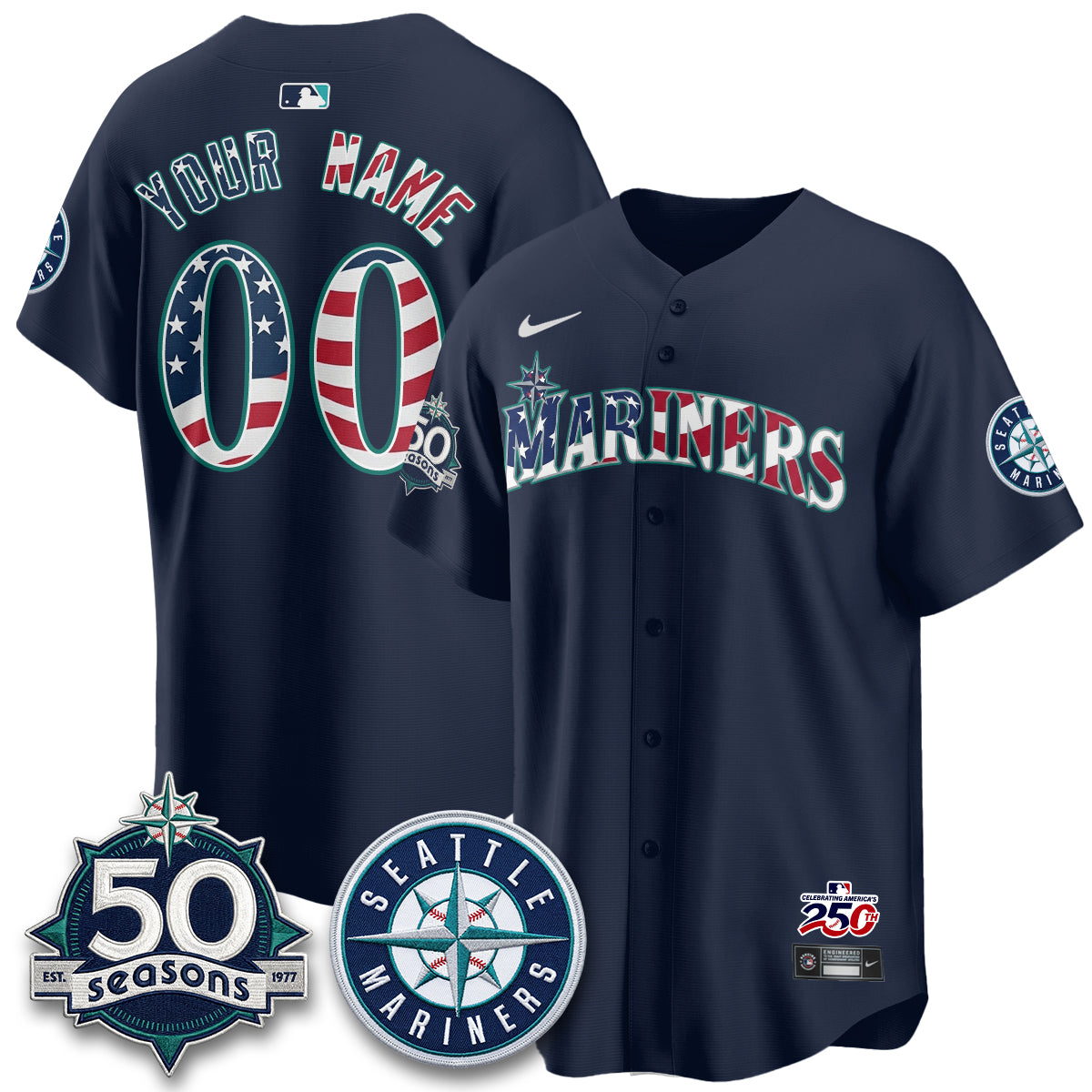 SEA Americana 2026 Vapor Limited Custom Jersey - Stitched-DTD