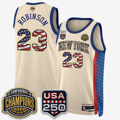 NYK 2026 NBA Eastern Conference Champions x Fourth of July Vapor Jersey - Stitched-DTD