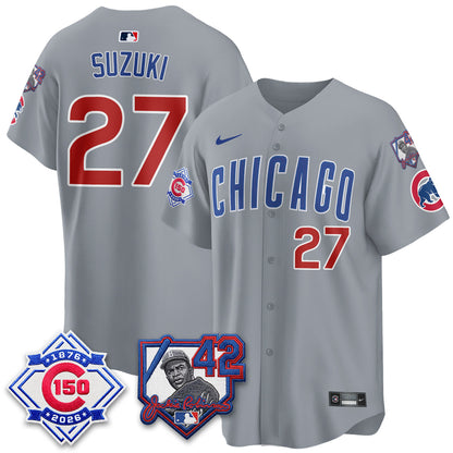 CHC 150th Anniversary & Jackie Robinson Day Patch Vapor Premier Limited Jersey - All Stitched-DTD