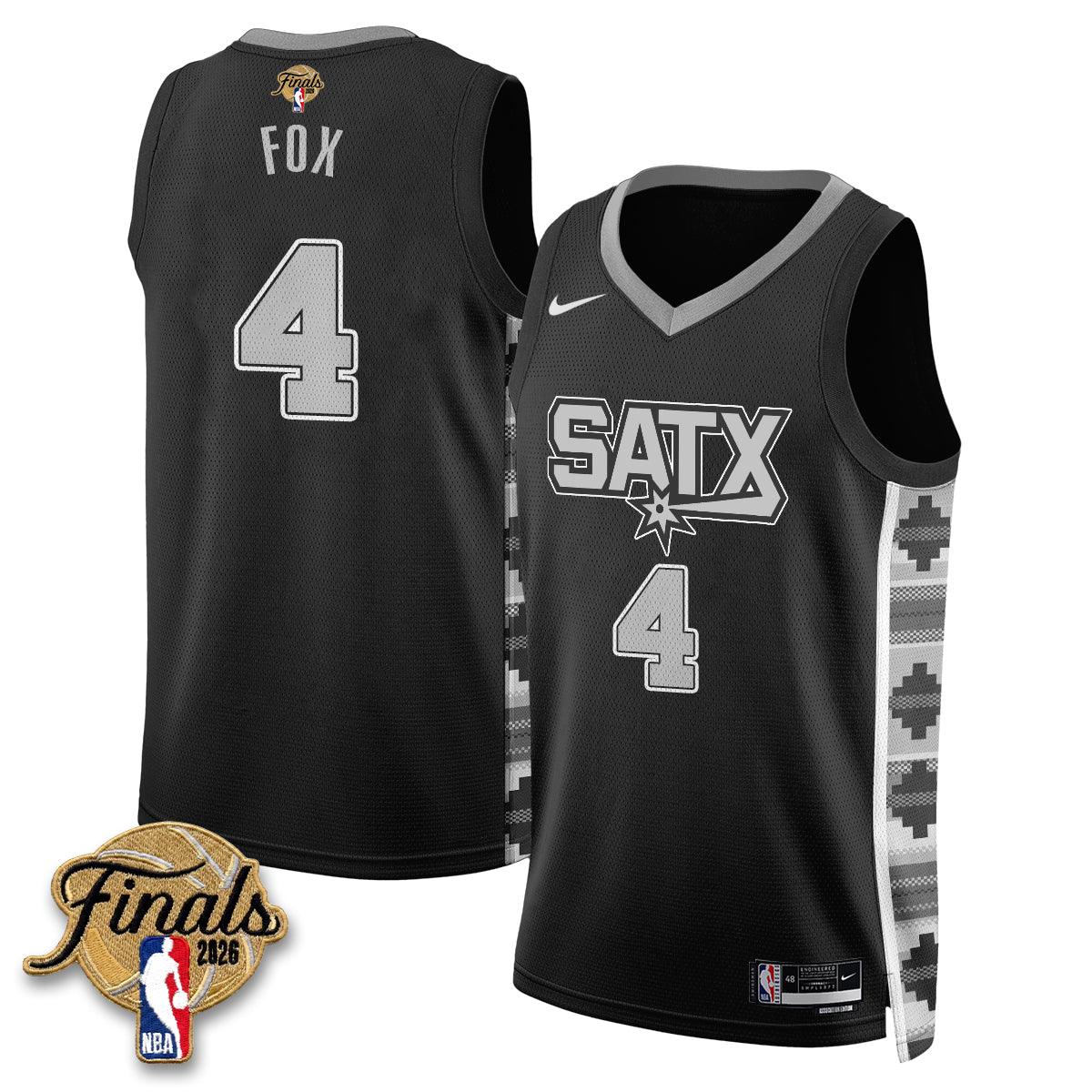 SAS 2026 NBA Western Conference Champions Vapor Jersey V2- Stitched-DTD