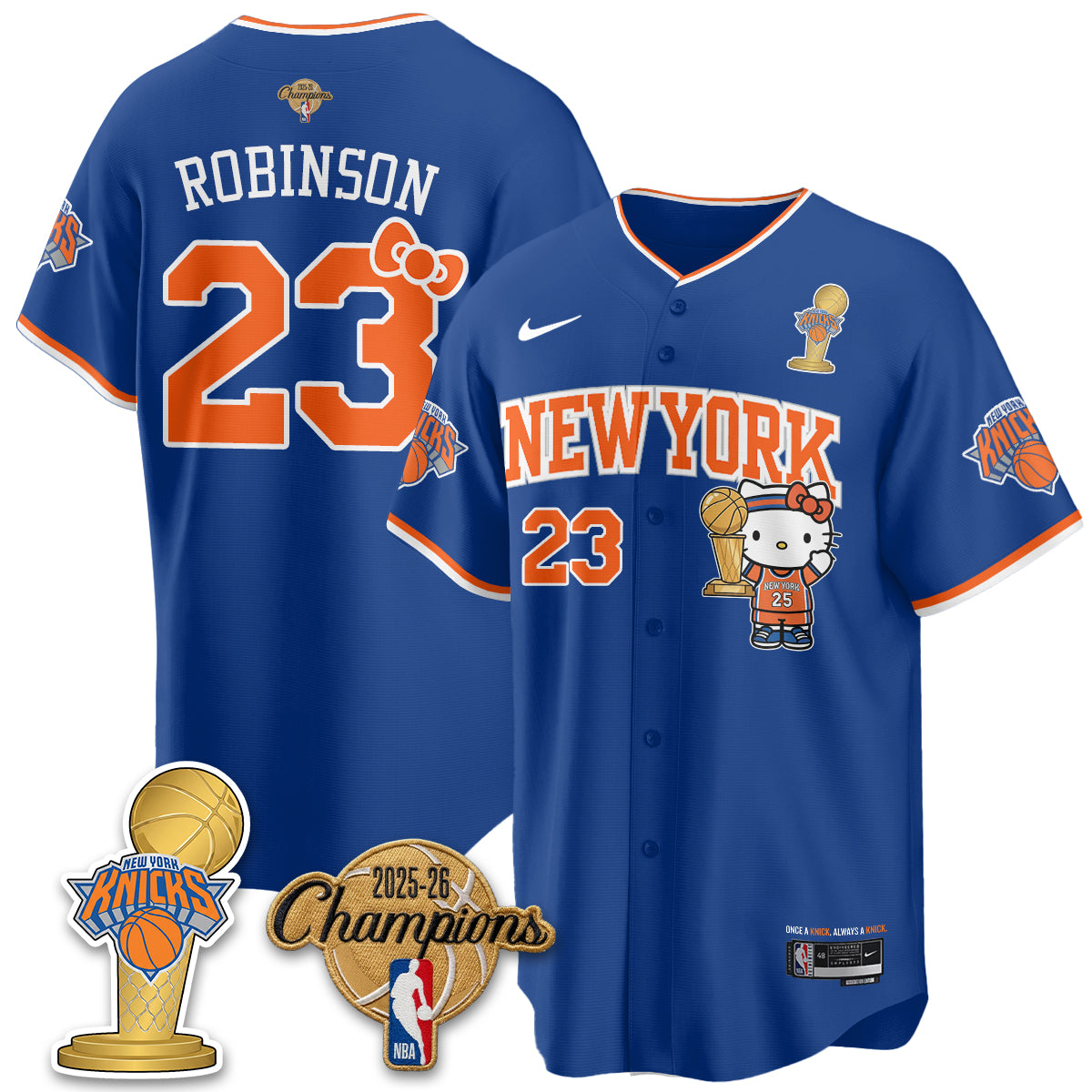 NYK 2026 NBA Champions x Meow Kitty Vapor Jersey - Stitched-DTD
