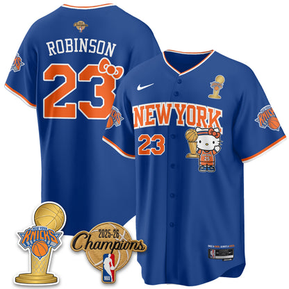 NYK 2026 NBA Champions x Meow Kitty Vapor Jersey - Stitched-DTD