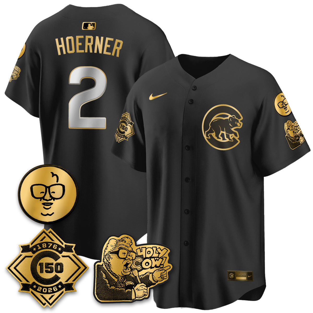CHC 150th Anniversary Harry Caray Holy Cow Vapor Premier Limited Jersey - All Stitched V3-DTD