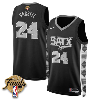 SAS 2026 NBA Western Conference Champions Vapor Jersey V2- Stitched-DTD