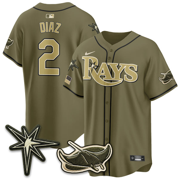 TB New Era Olive 2026 Armed Forces Day Jersey - All Stitched-DTD