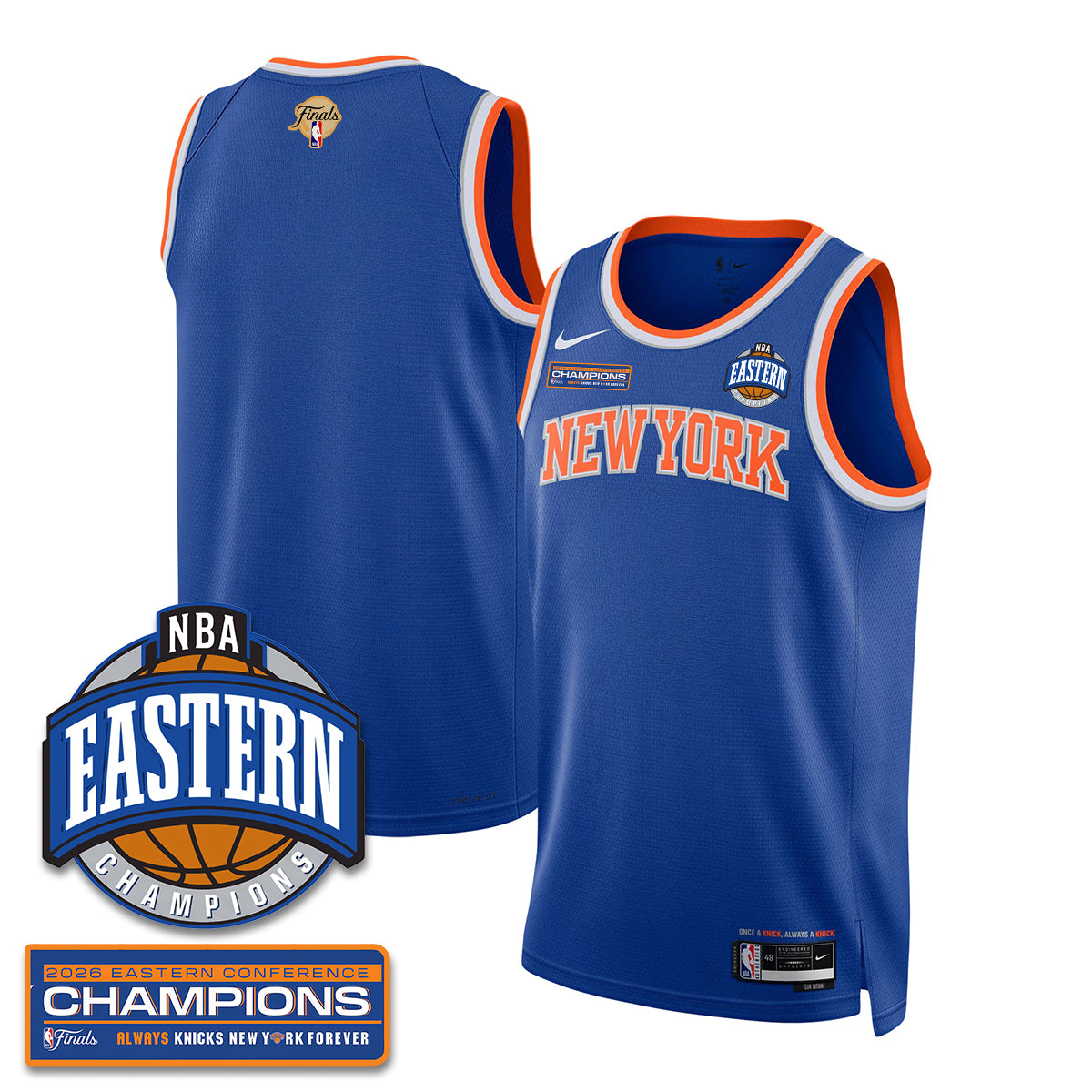 NYK 2026 NBA Eastern Conference Champions Vapor Jersey - Stitched-DTD
