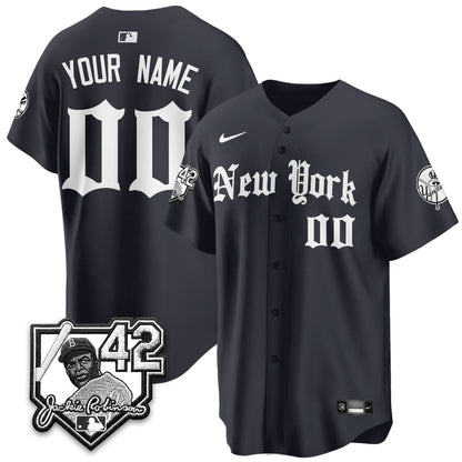 NYY 2026 Jackie Robinson Day Gothic Vapor Custom Limited Jersey - All Stitched-DTD