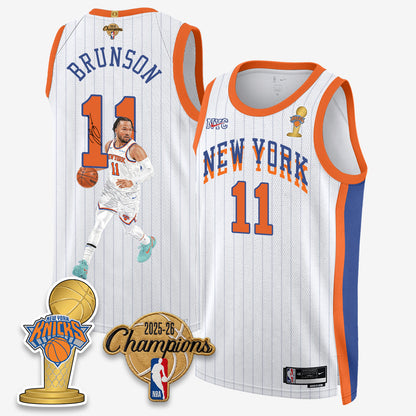 NYK 2026 Basketball Jalen Brunson Champions Vapor Jersey - Stitched-DTD