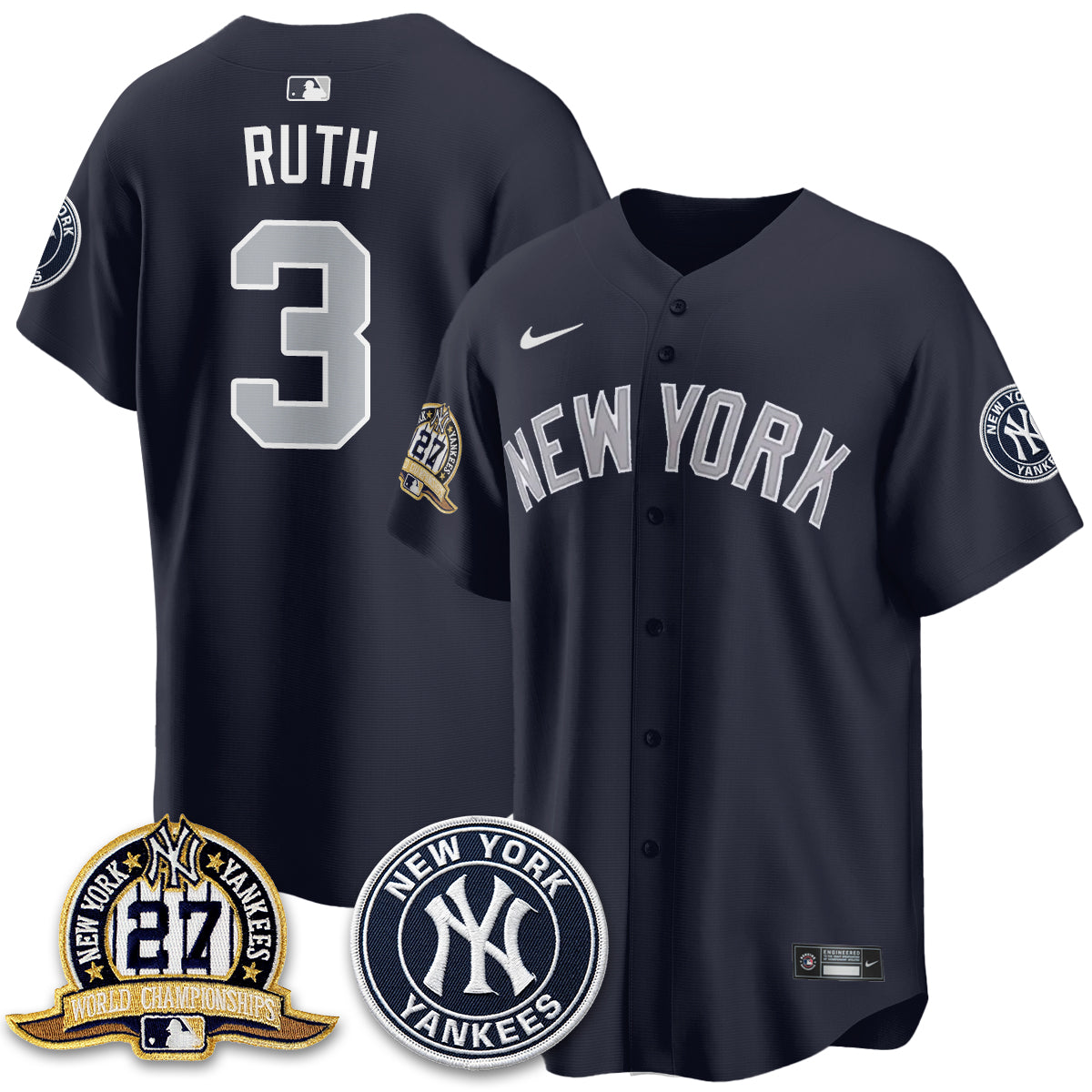 NYY Alternate Jersey - All Stitched-DTD
