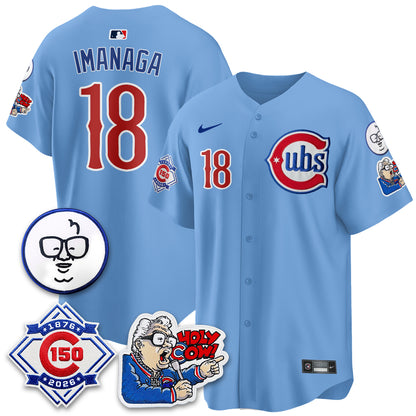 CHC 150th Anniversary Harry Caray Holy Cow Vapor Premier Limited Jersey - All Stitched V2-DTD