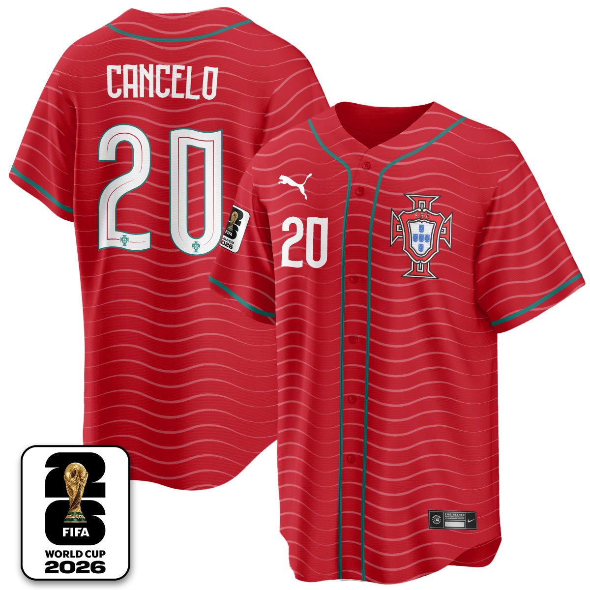 Portugal Soccer National Team x Baseball Vapor Limited Jersey - Stitched-DTD