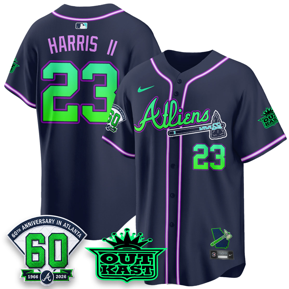 ATL x Atliens Cool Base Galaxy Version Jersey - Stitched-DTD