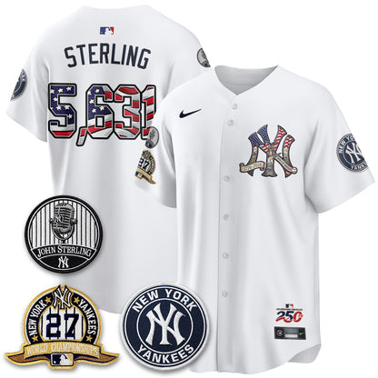 NYY Independence Day USA Vapor Limited Jersey - Stitched-DTD