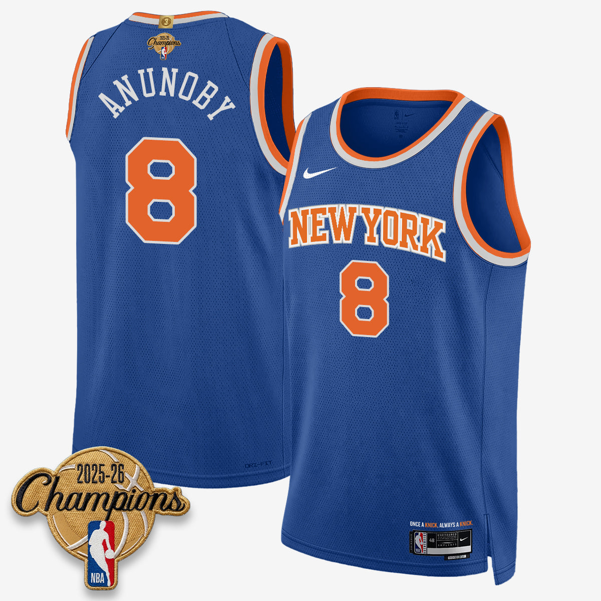 NYK 2026 Basketball Champions Vapor Jersey V2- Stitched-DTD
