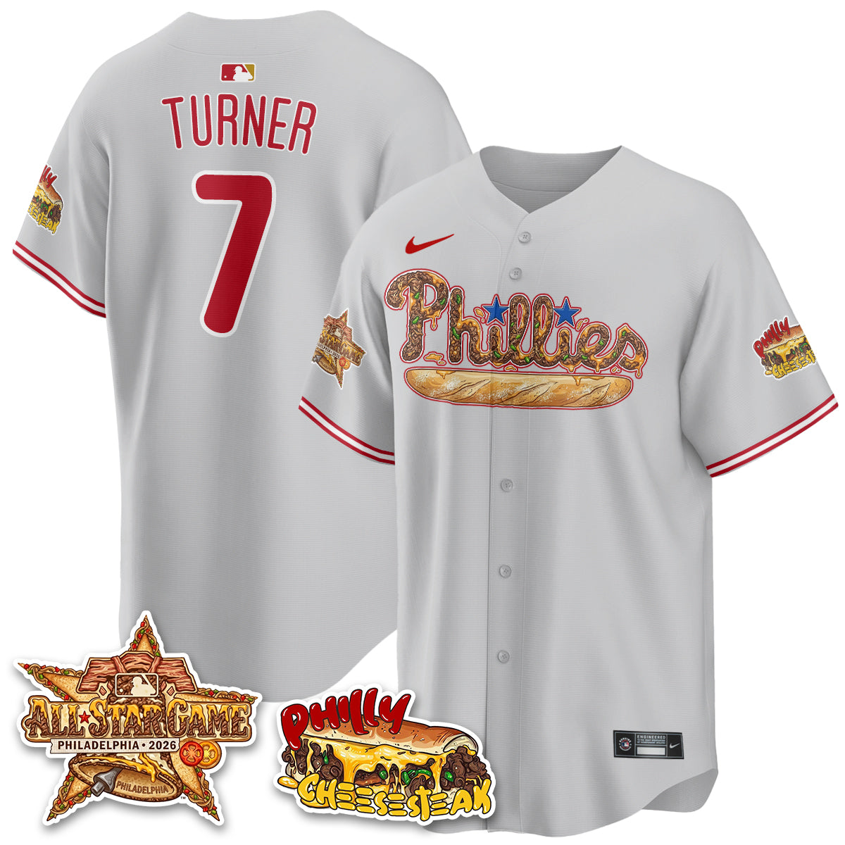Philadelphia Phillies Cheesesteak Edition Vapor Limited Jersey - Stitched-DTD