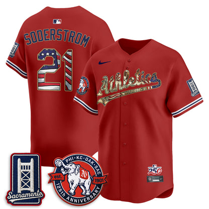OAK  2026 Independence Day USA Vapor Jersey - Stitched-DTD