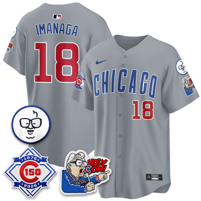CHC 150th Anniversary Harry Caray Holy Cow Vapor Premier Limited Jersey - All Stitched V2-DTD