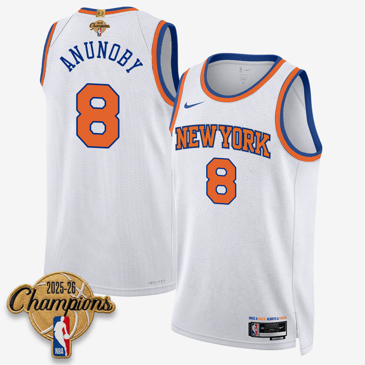 NYK 2026 Basketball Champions Vapor Jersey V2- Stitched-DTD