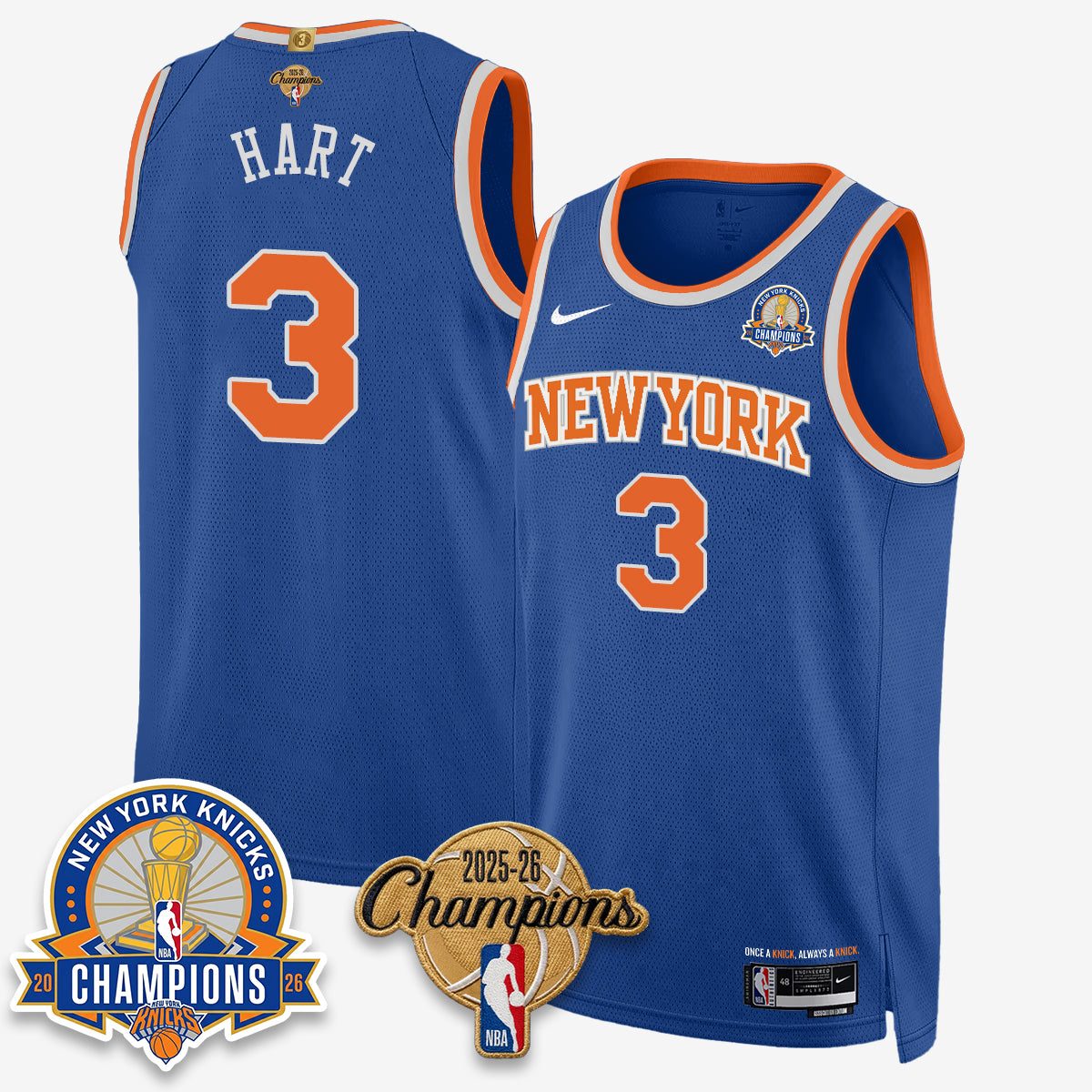 NYK 2026 Basketball Champions Special Edition Vapor Jersey V2- Stitched-DTD