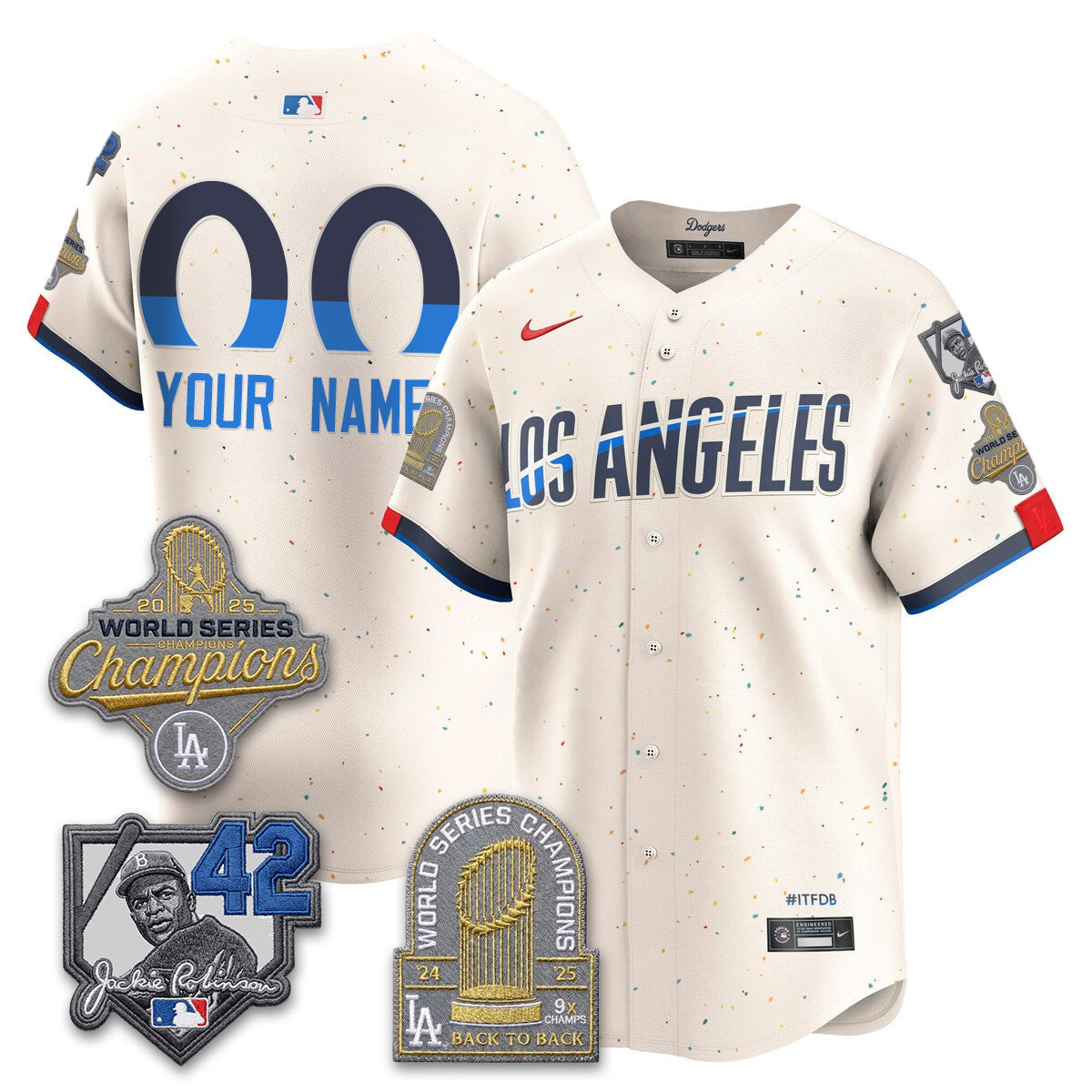 LAD 2026 Jackie Robinson New Era Vapor Custom Limited Jersey - All Stitched-DTD