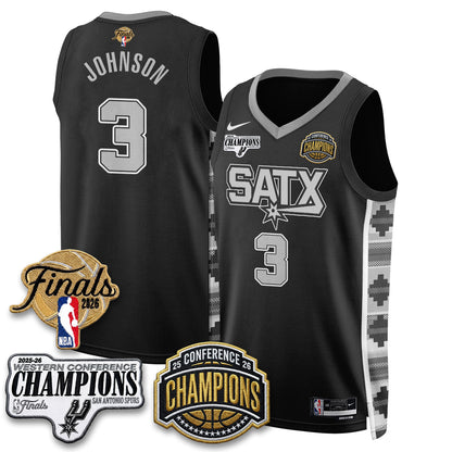 SAS 2026 NBA Western Conference Champions Vapor Jersey - Stitched-DTD