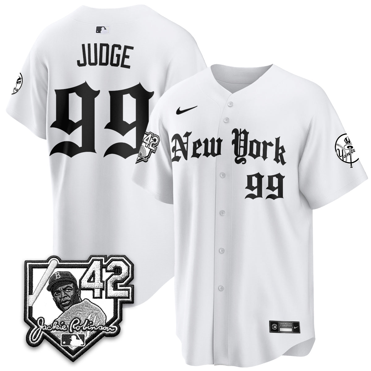 NYY 2026 Jackie Robinson Day Gothic Vapor Limited Jersey - All Stitched-DTD