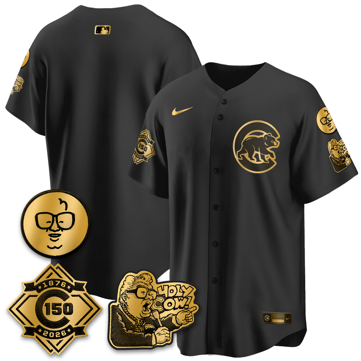 CHC 150th Anniversary Harry Caray Holy Cow Vapor Premier Limited Jersey - All Stitched V3-DTD