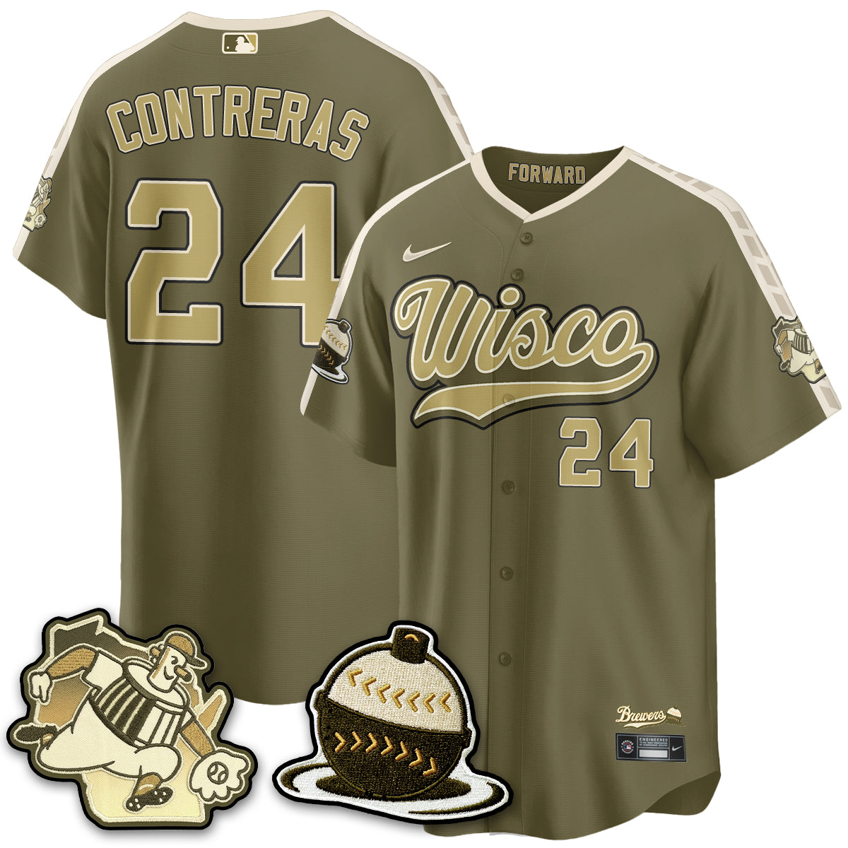 MIL New Era Olive 2026 Armed Forces Day Jersey - All Stitched-DTD
