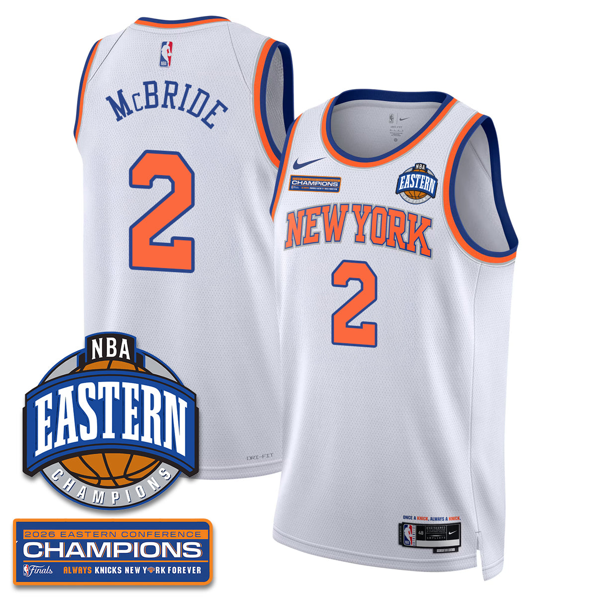 NYK 2026 NBA Eastern Conference Champions Vapor Jersey - Stitched-DTD