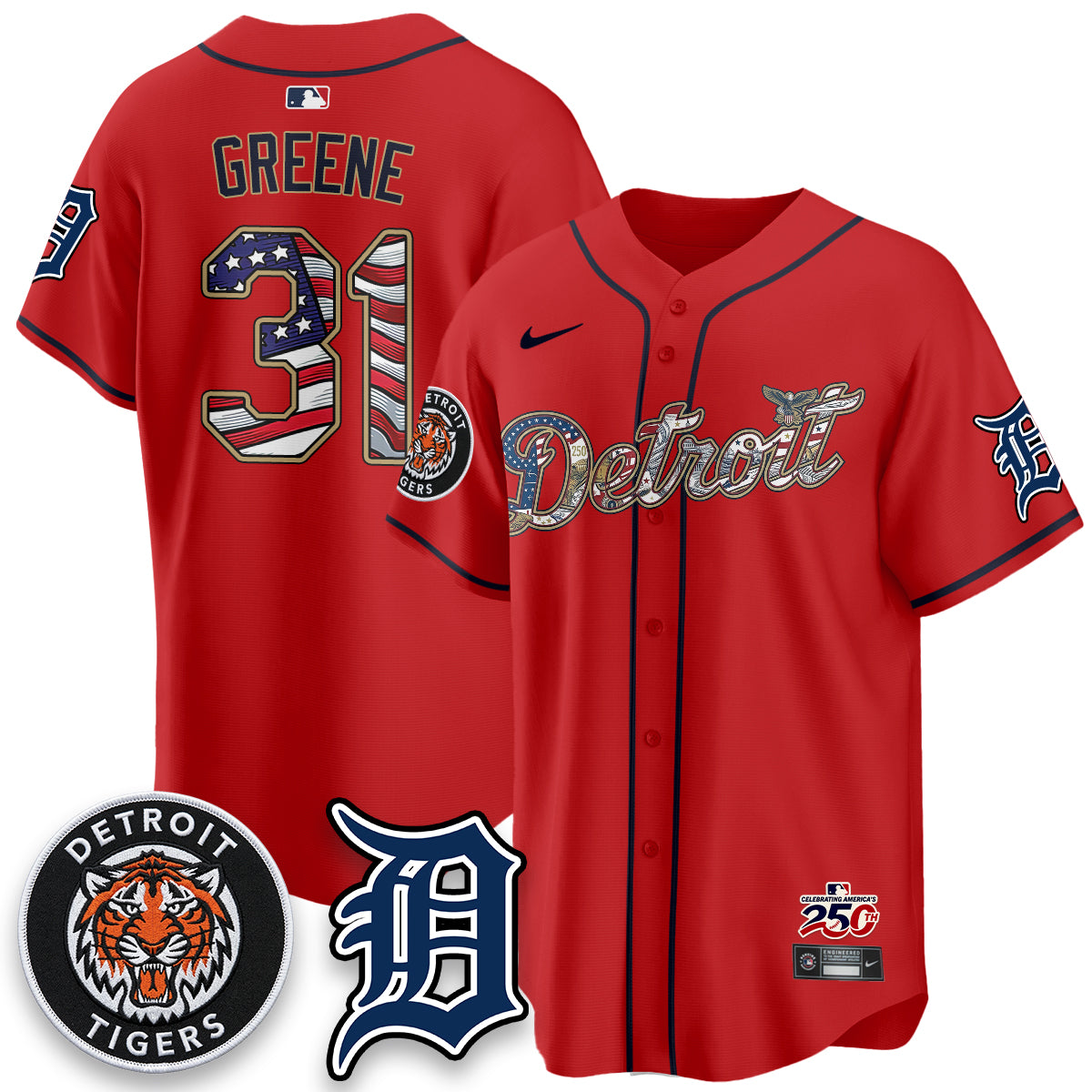 DET 2026 Independence Day USA Vapor Limited Jersey - Stitched-DTD
