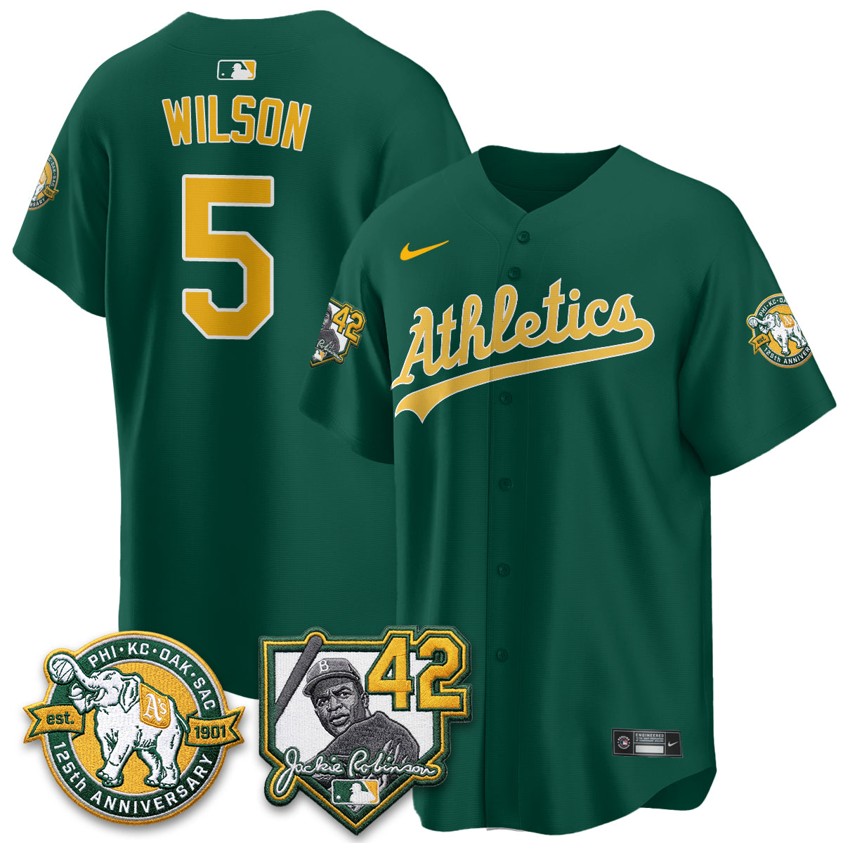 OAK 2026 Jackie Robinson Day - Celebrating 125 Years Limited Vapor Jersey - All Stitched-DTD