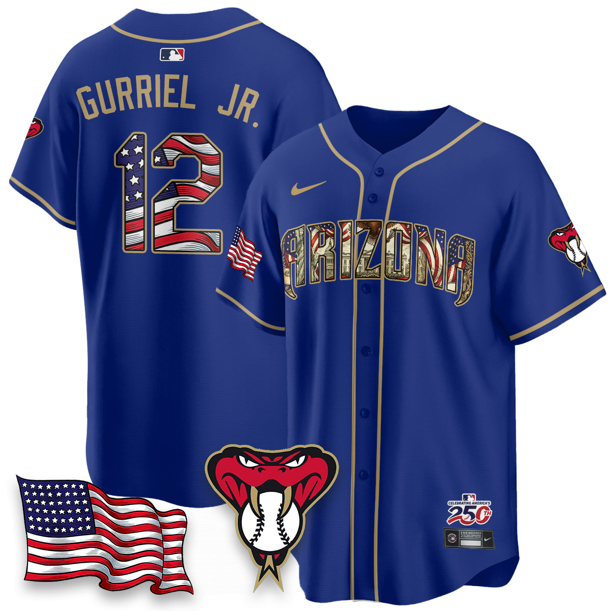 ARI 2026 Independence Day USA Vapor Limited Jersey - Stitched-DTD