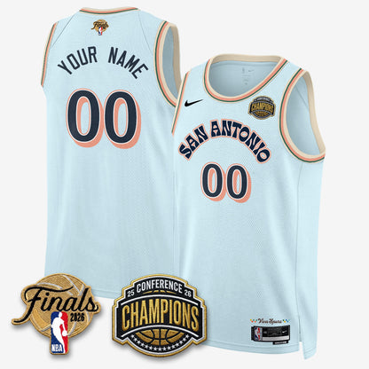 SAS 2026 NBA Western Conference Champions Vapor City Edition Custom Jersey - Stitched-DTD