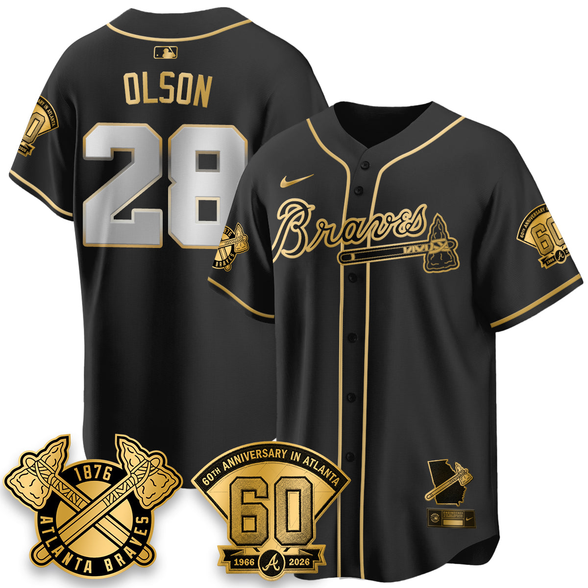 ATL 60th Anniversary Special Edition Vapor Limited Jersey - All Stitched-DTD