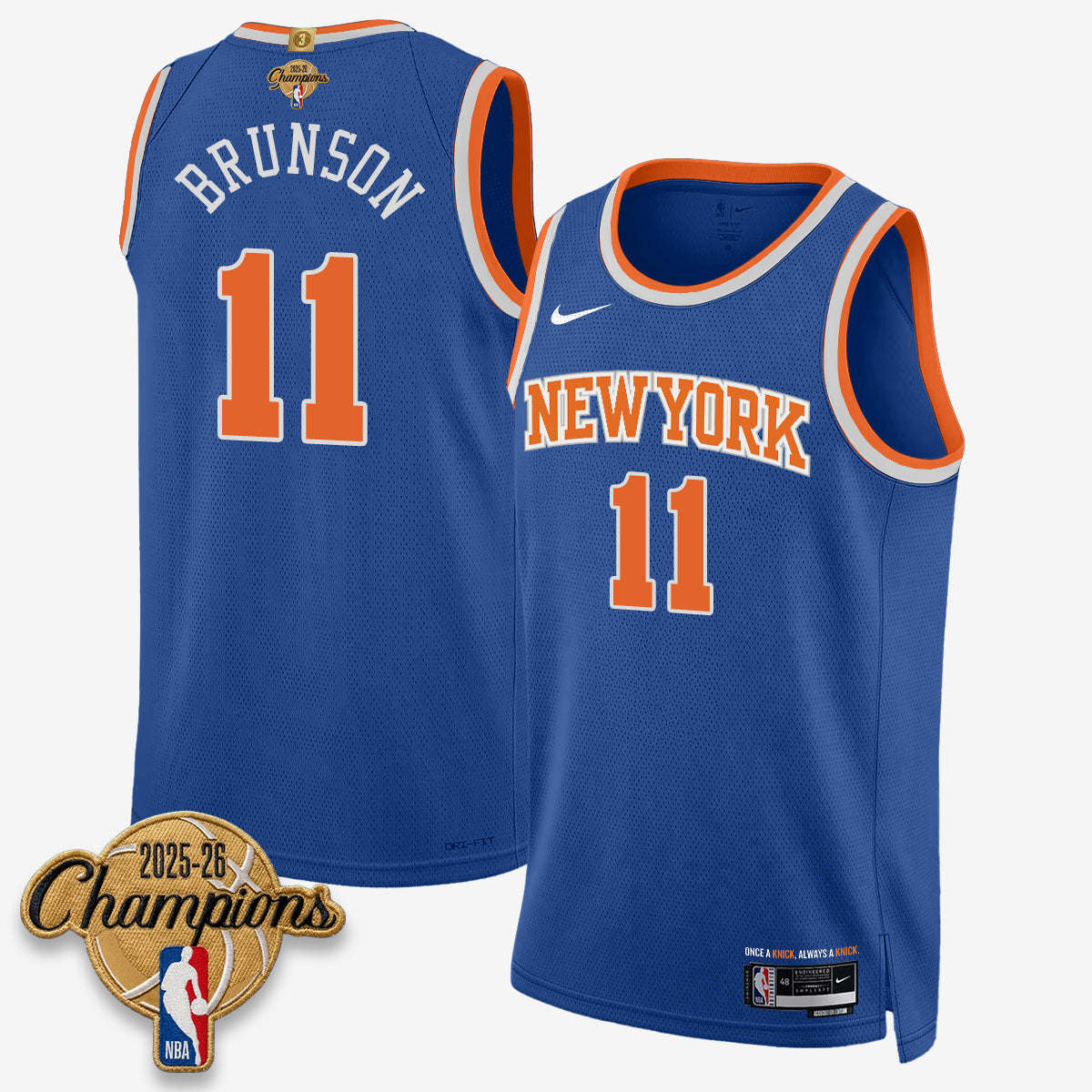 NYK 2026 Basketball Champions Vapor Jersey V2- Stitched-DTD