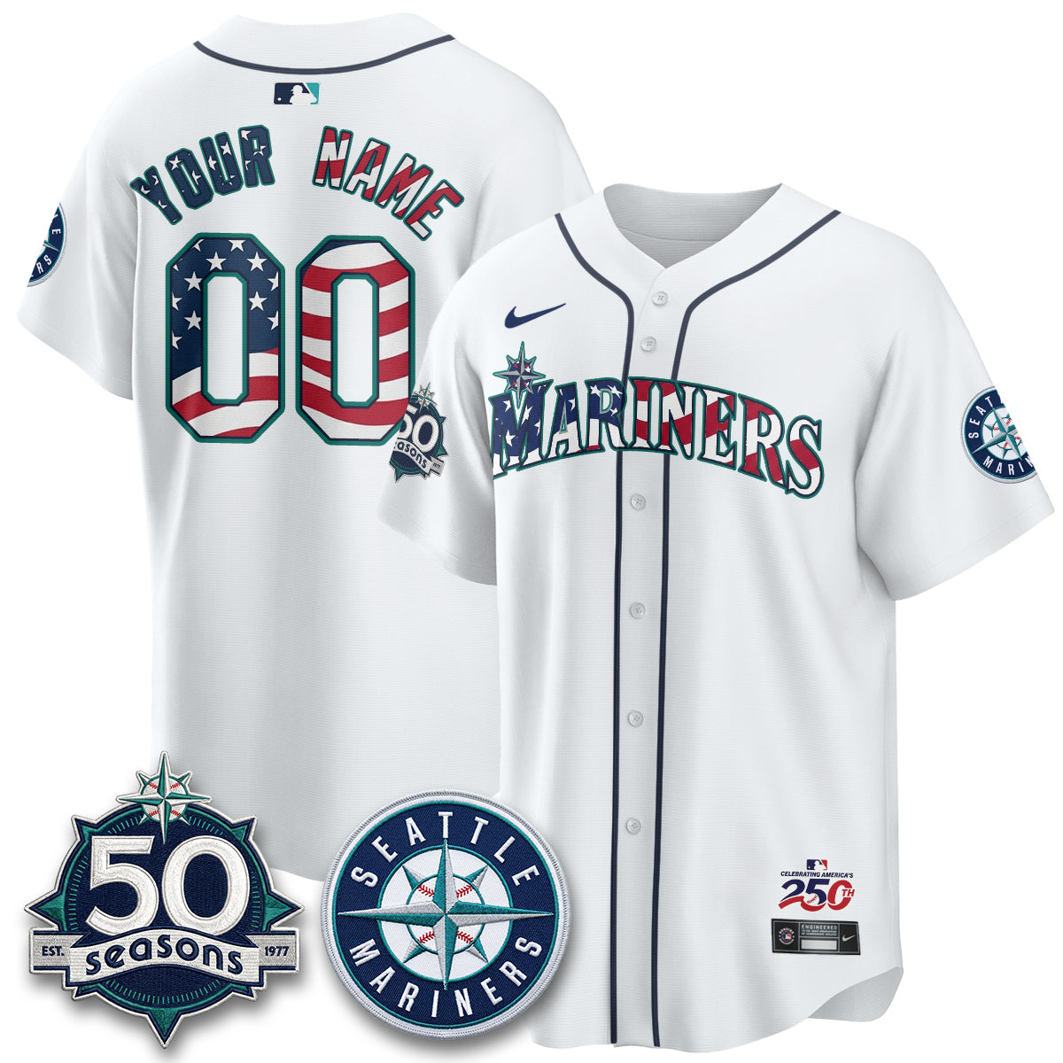 SEA Americana 2026 Vapor Limited Custom Jersey - Stitched-DTD