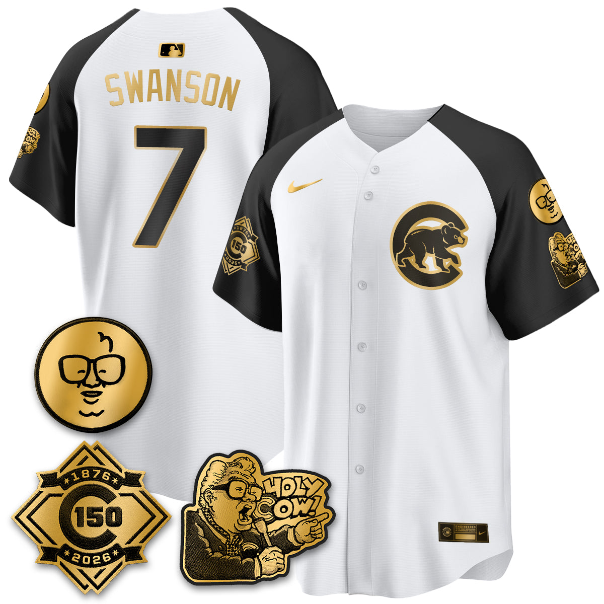 CHC 150th Anniversary Harry Caray Holy Cow Vapor Premier Limited Jersey - All Stitched V3-DTD