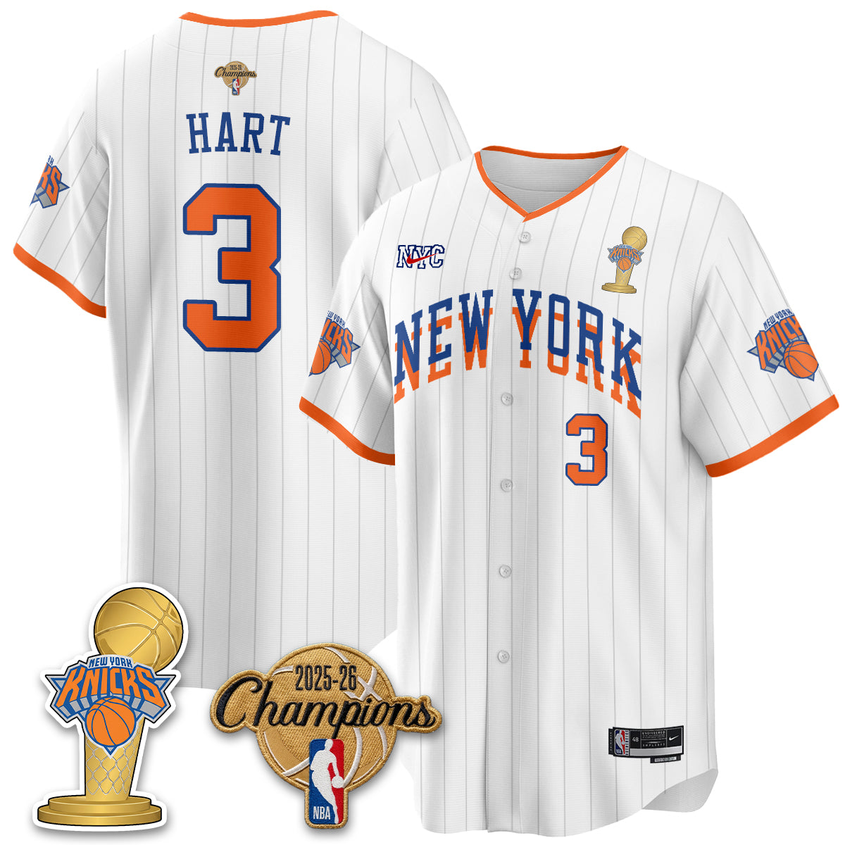 NYK 2026 NBA Champions Vapor Jersey - Stitched-DTD