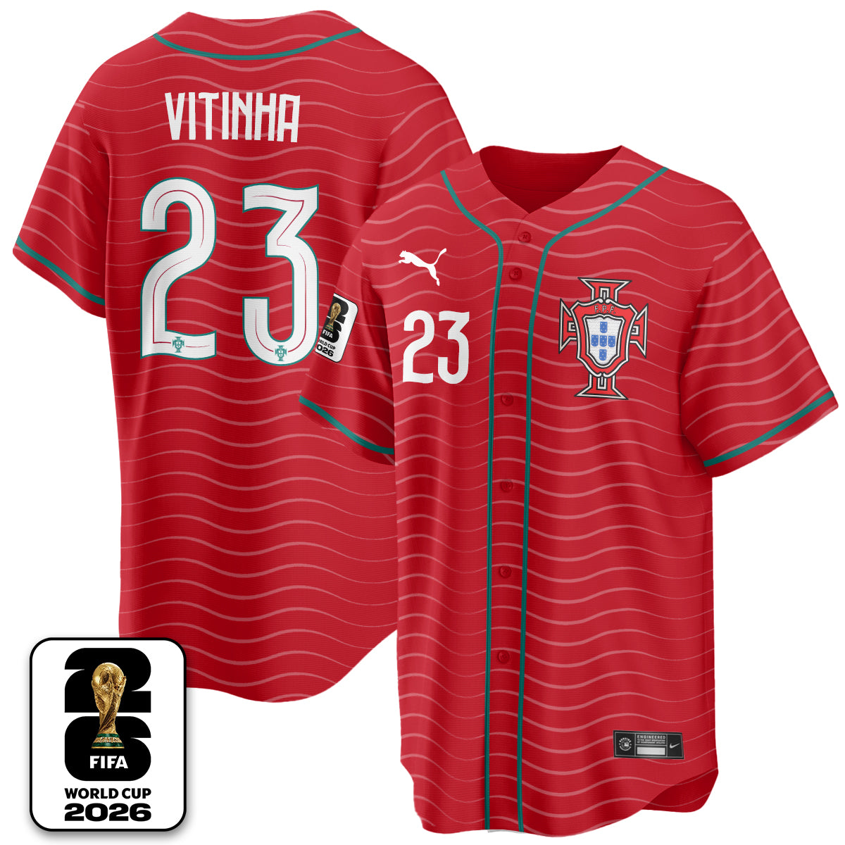 Portugal Soccer National Team x Baseball Vapor Limited Jersey - Stitched-DTD