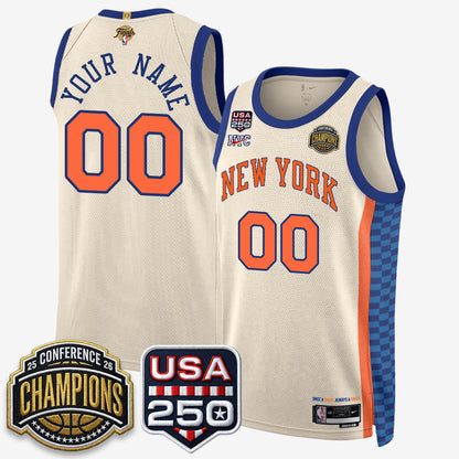 NYK 2026 NBA Eastern Conference Champions City Edition Custom Jersey V2- Stitched-DTD