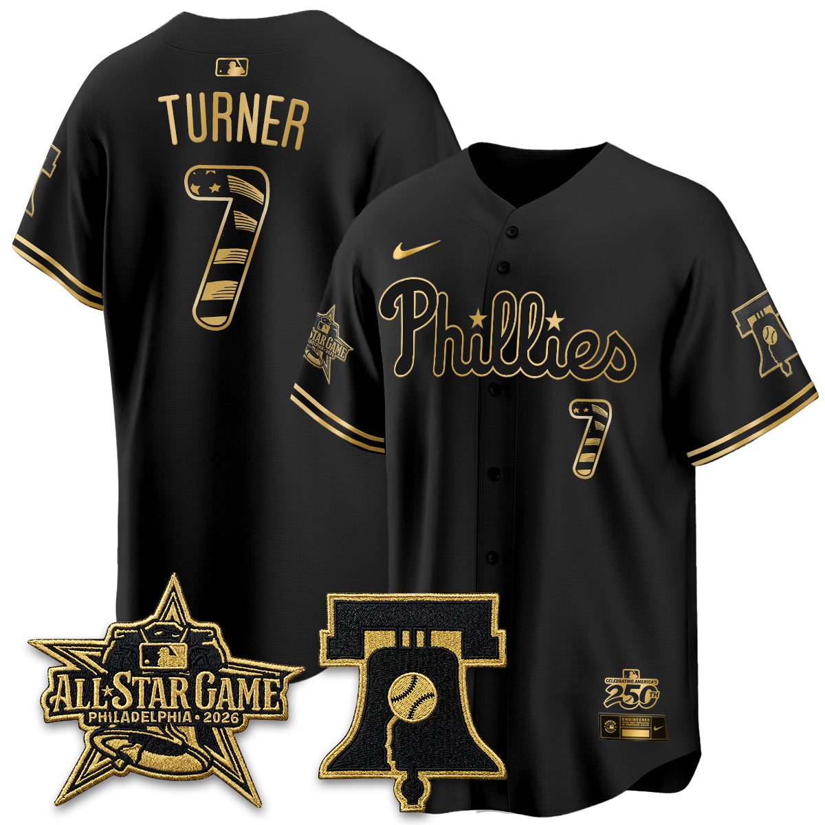 PHI Fourth of July USA Vapor Limited Jersey - Stitched-DTD