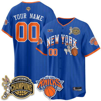 NYK 2026 NBA Finals x Bunny Vapor Custom Jersey V2- Stitched-DTD