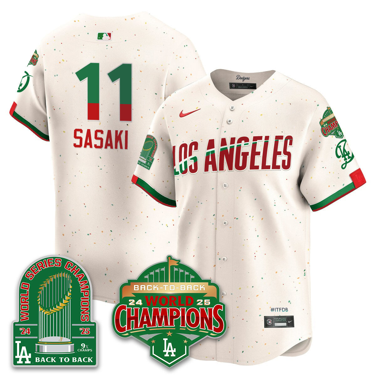 LAD Mexico Vapor Limited Jersey - 9x & B2B Champs - All Stitched-DTD